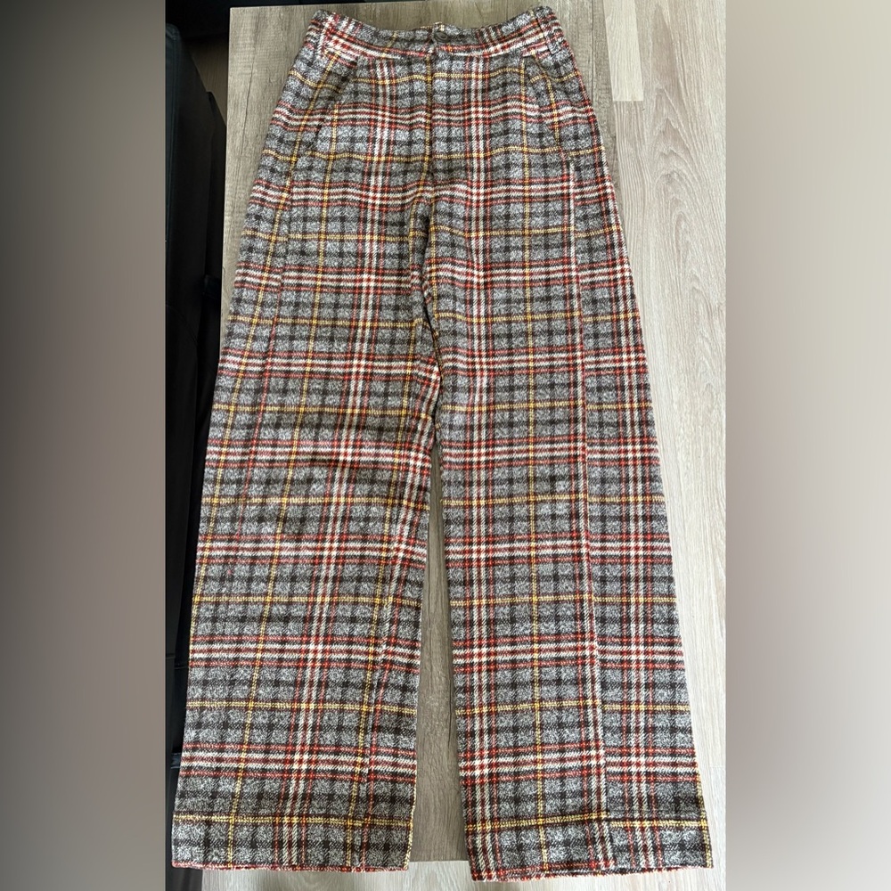 Free People Plaid Trouser